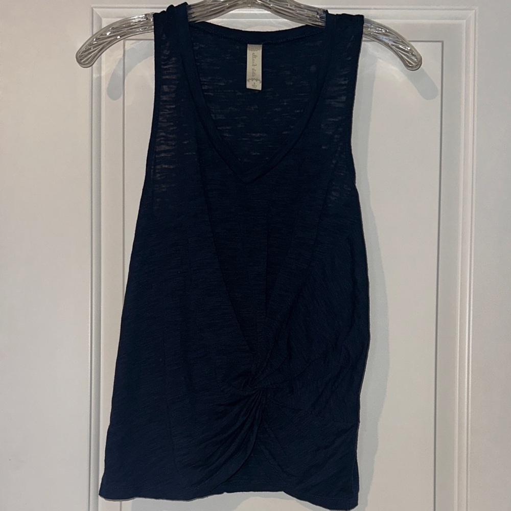 Altar'd State Navy Twist Front Tank Top